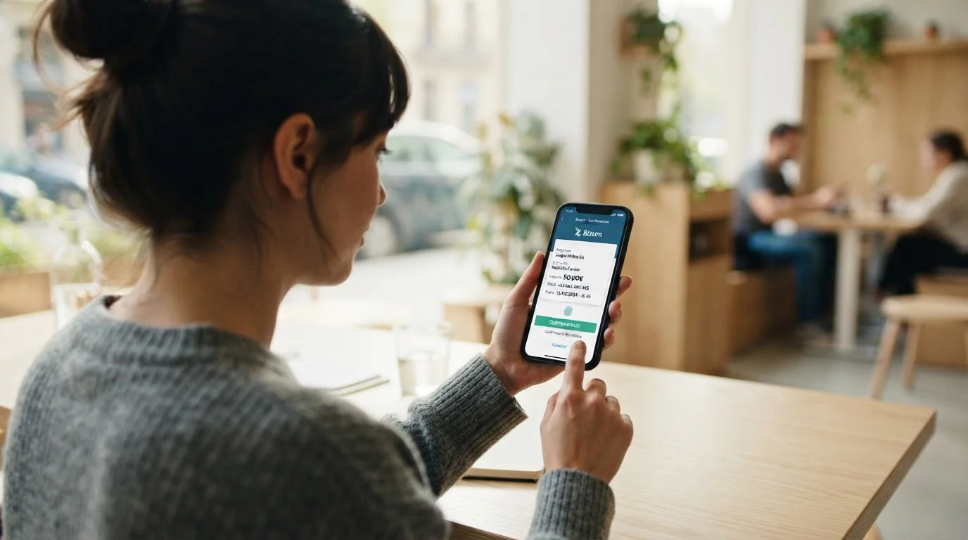 Proceso de pago con Bizum desde smartphone en casino online
