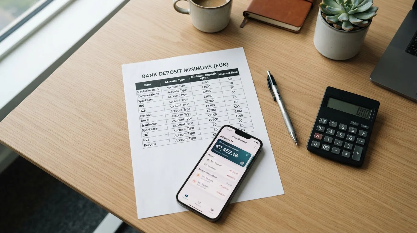 Tabla comparativa de depósitos mínimos en casinos online españoles