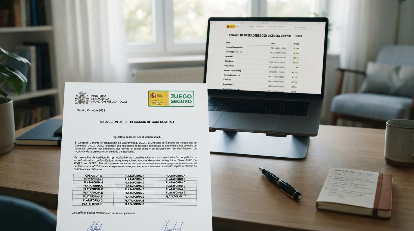 Sello de licencia DGOJ en casinos online regulados en España