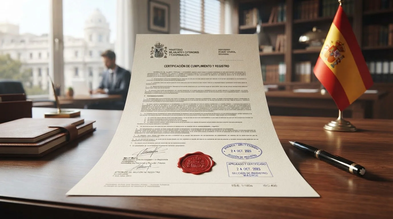 Documento oficial de licencia DGOJ con sello de regulador español