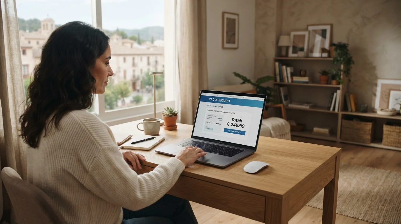 Persona usando smartphone con app de Neteller para depositar en casino online español