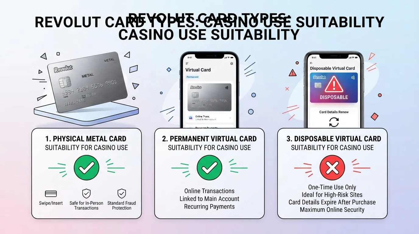 Three types of Revolut cards comparison