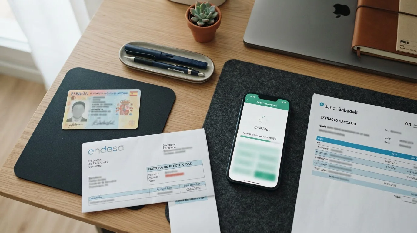 Documentos de verificación KYC para casino online sobre escritorio